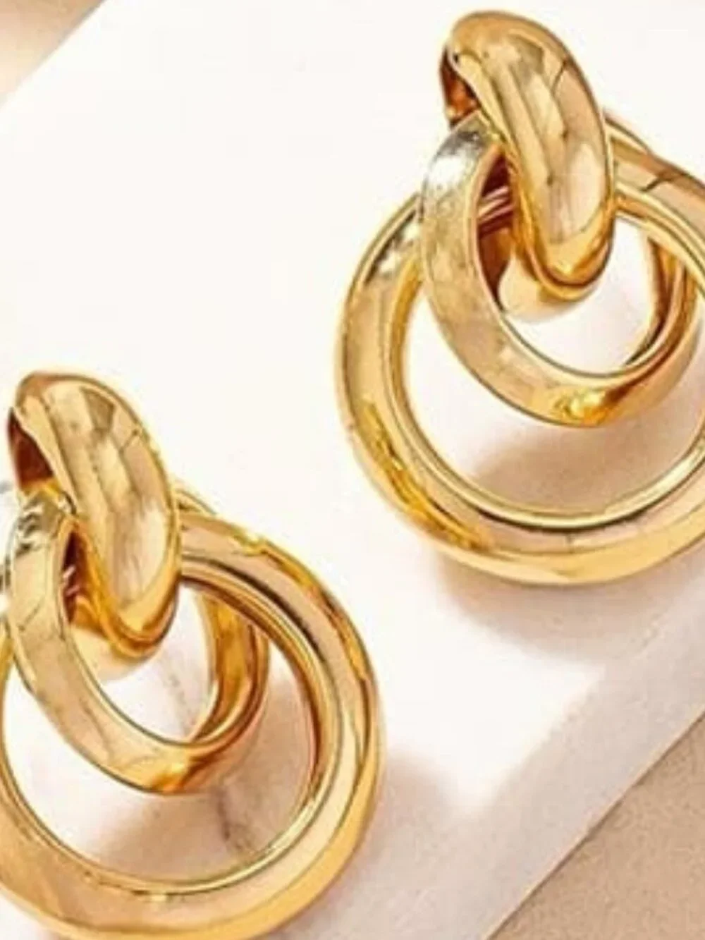 geometric circle earrings